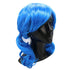Sally Face Natural Latex Mask Halloween Props Cosplay Blue Wavy Wig - menochic